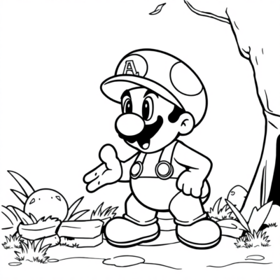Coloring Book: Super Mario – Toad Helps Mario