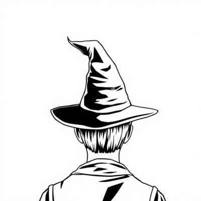 Coloring Book: Sorting Hat on a Student’s Head