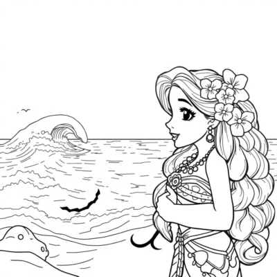 Coloring Book: Moana Talks to the Ocean