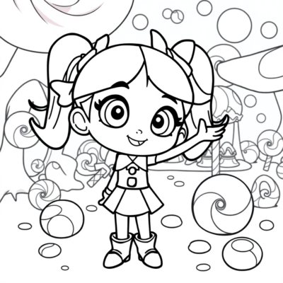 Coloring Book: Vanellope in the Candy World