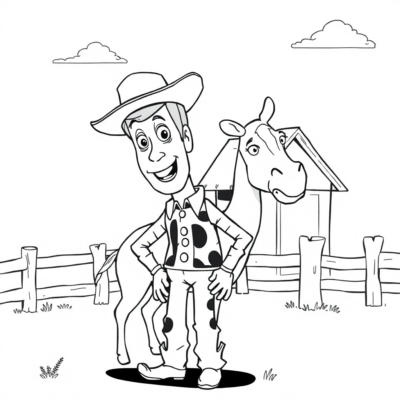 Coloring Book: Woody on the Ranch