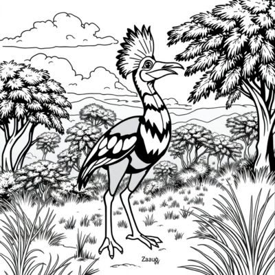 Coloring Book: Zazu Patrols the Savanna