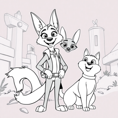 Coloring Book: Zootopia – Judy and Nick on Patrol