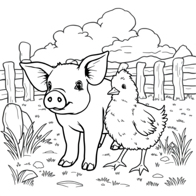Farm Coloring Book