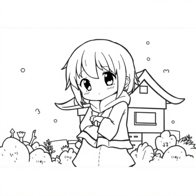 Anime Coloring Book for Printing