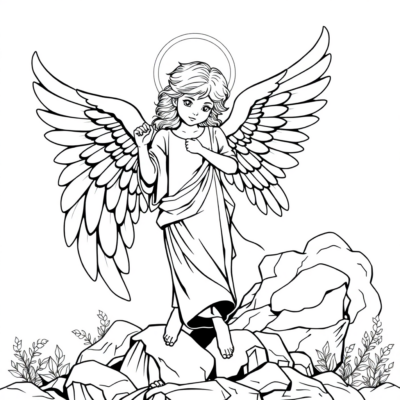Coloring Book: Guardian Angel Coloring Book for Children