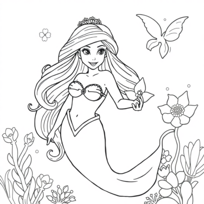 Ariel Coloring Book