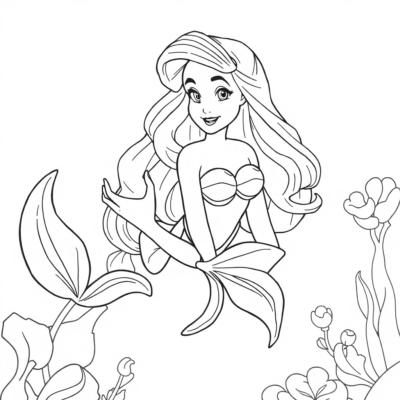 Mermaid Ariel Adventure Coloring Book
