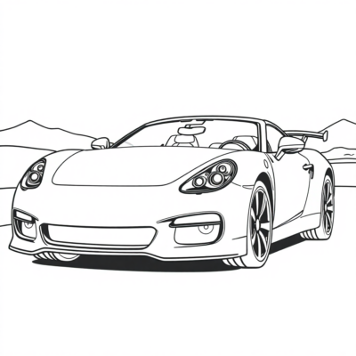 Car Coloring Page for Print
