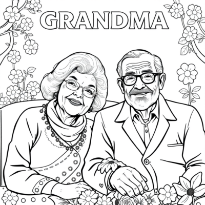 Grandparents’ Cozy Coloring Adventure