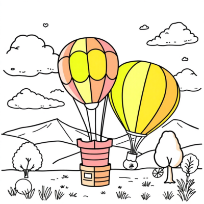 Coloring Book: Balloon Coloring Book for Kids