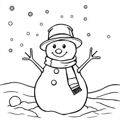 Snowman Coloring Page