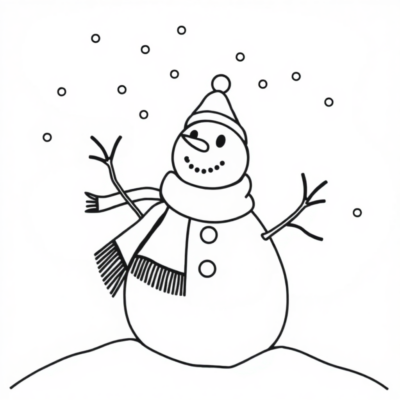 Frosty Snowman Coloring Fun