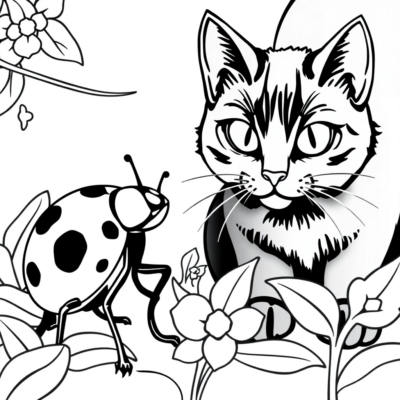 Ladybug and Black Cat Coloring Book