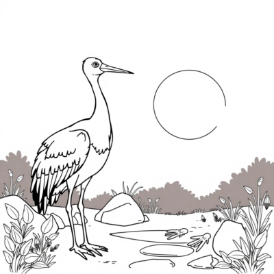Coloring Book: Stork Coloring Pages for Kids