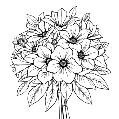 Bouquet of Flowers Coloring Page