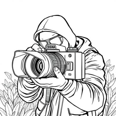 Cameraman Coloring Book