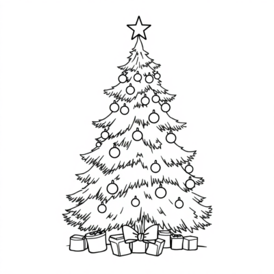 Christmas Tree Coloring Page