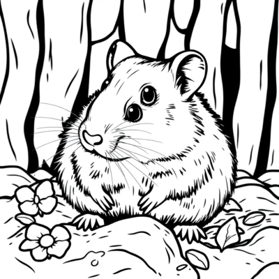 Cute Hamster Coloring Fun for Kids