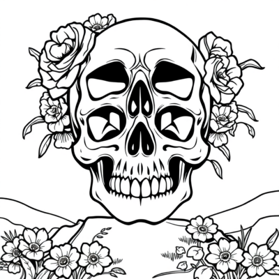 Coloring Book: Skull Coloring Book for Kids