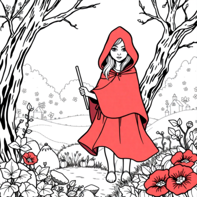 Little Red Riding Hood Coloring Book