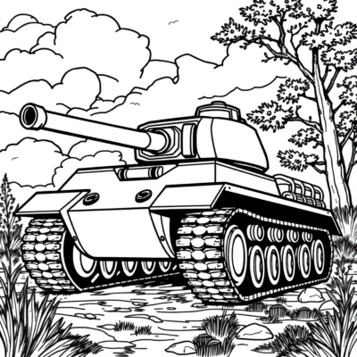 Tank Coloring Book