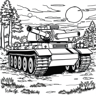 Military Tank Coloring Fun for Kids