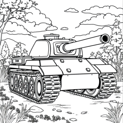 Tank Adventure: Fun Military Vehicles Coloring Book