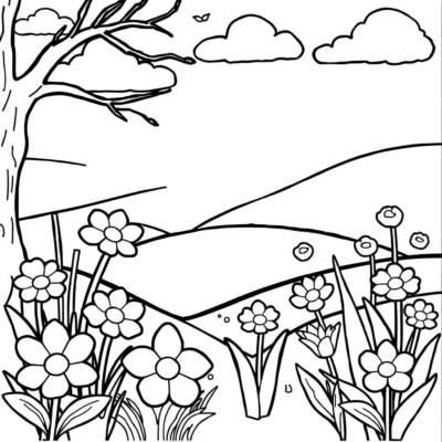 Coloring Book: Free Spring Coloring Pages for Kids