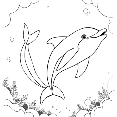 Dolphin Coloring Book