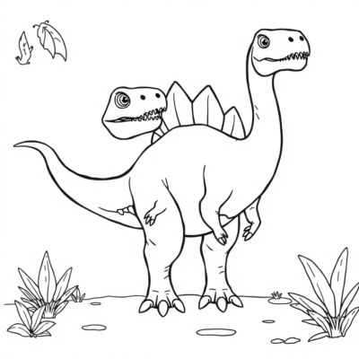 Coloring Book: Dinosaur Coloring Book for Kids