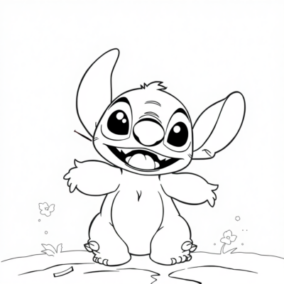 Disney Stitch Coloring Page to Print