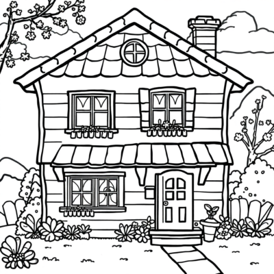 Coloring Book: Magical House Coloring Book for Kids