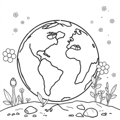 Coloring Book: Earth Day Coloring Pages for Kids