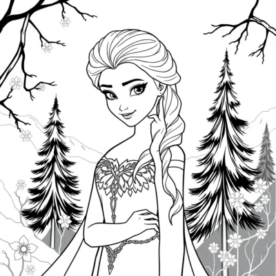 Coloring Book: Elsa Coloring Book