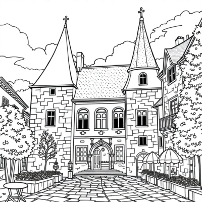 Coloring Book: Europe Coloring Book for Kids