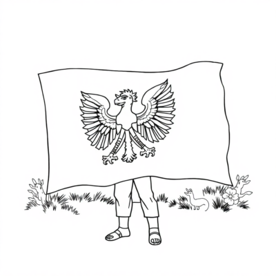 Coloring Book: Polish Flag Coloring Book for Kids