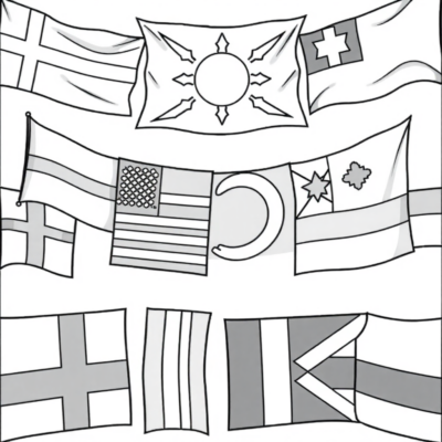 World Flags Coloring Adventure