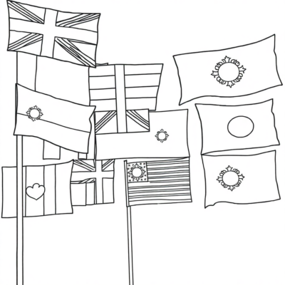 World Flags Coloring Fun Book