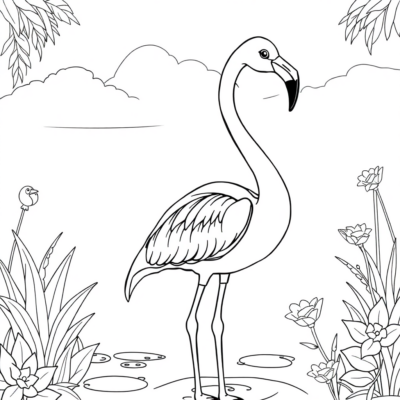 Coloring Book: Flamingo Coloring Book for Kids