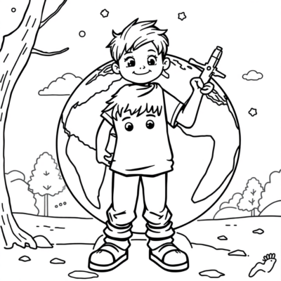 Coloring Book: Globe Coloring Book for Kids