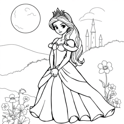 Coloring Book: Princess Coloring Game