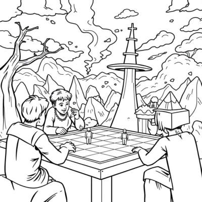 Board Game Fun: Kids’ Coloring Adventure