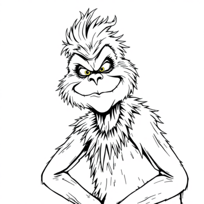 Mischievous Green Holiday Coloring Book