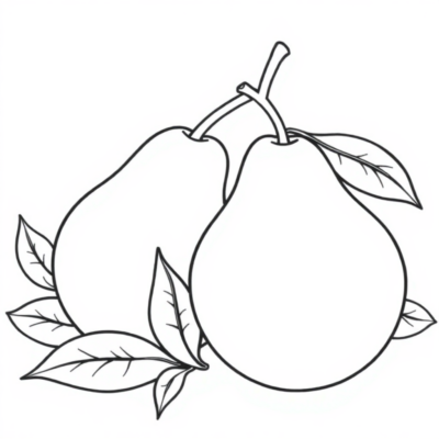 Coloring Book: Pear Coloring Book for Kids