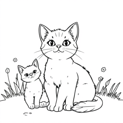 Coloring Book: Kids’ Games, Kitten Coloring Pages