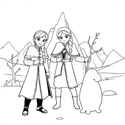 Coloring Book: Frozen Adventure Coloring Pages for Kids