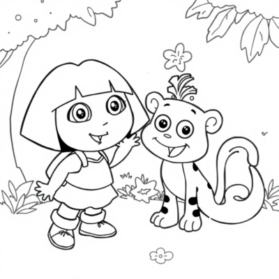 Coloring Book: Dora and Boots Coloring Games