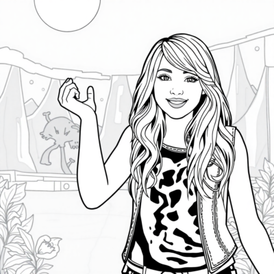 Coloring Book: Hannah Montana Coloring Games