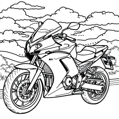 Coloring Book: Motorcycles Coloring Games